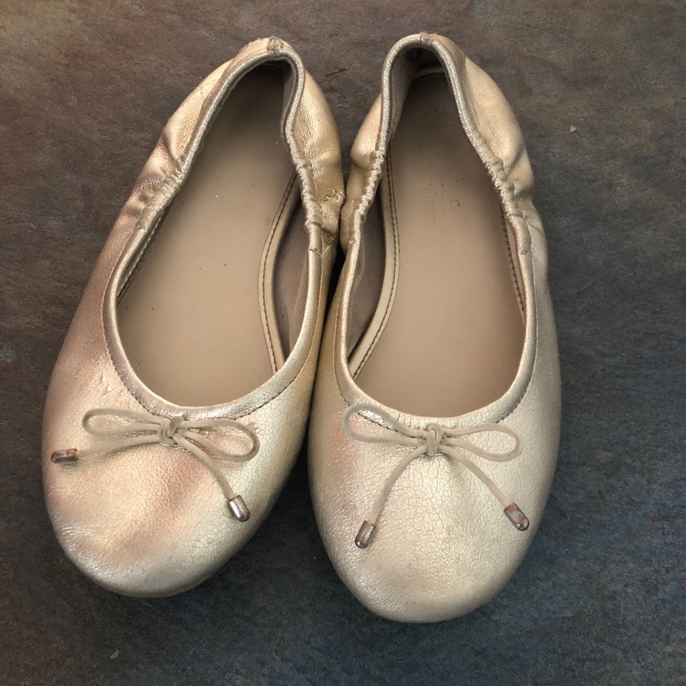 American Eagle gold ballet flats 13.5